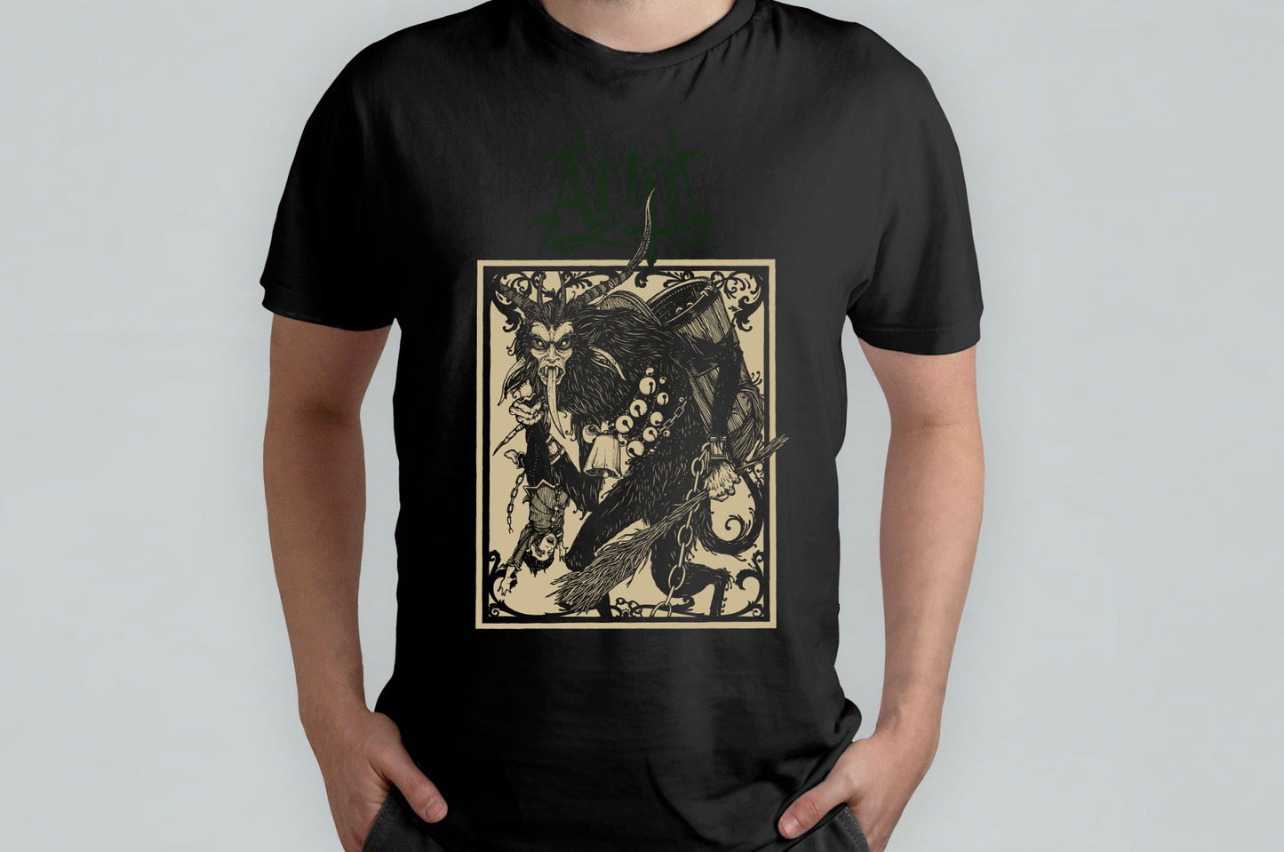 ATTIC | "Krampus" | Black T-Shirt | Men