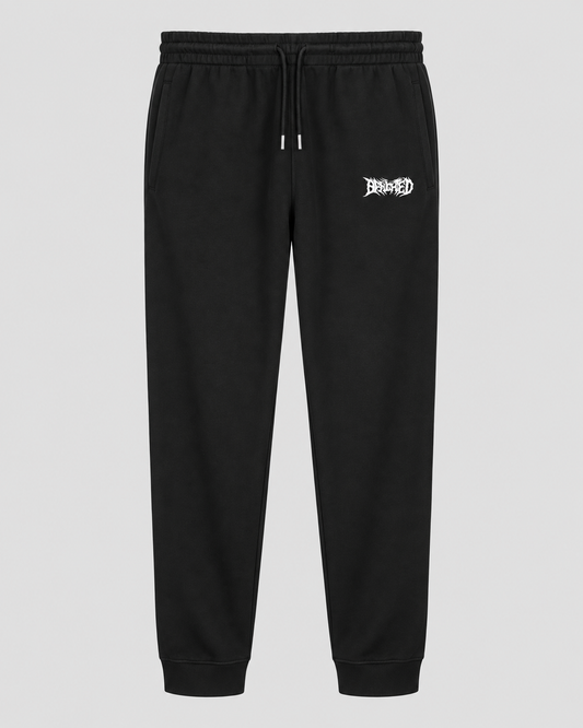 BENIGHTED | "Logo" | Black Premium Embroidered Jogger | Men / Women [Unisex]