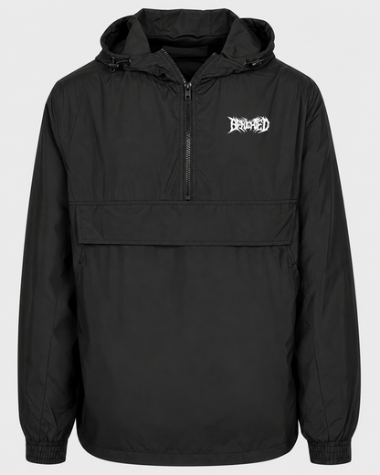 BENIGHTED | "Logo" | Black Embroidered Premium Windbreaker | Men / Women [Unisex]