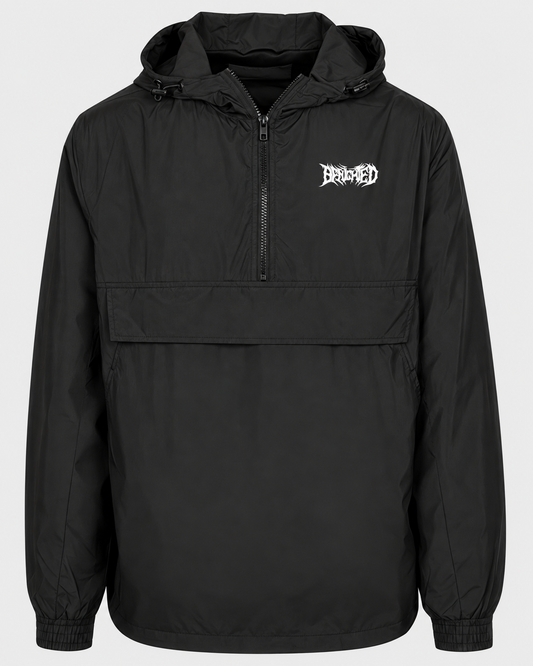BENIGHTED | "Logo" | Black Embroidered Premium Windbreaker | Men / Women [Unisex]