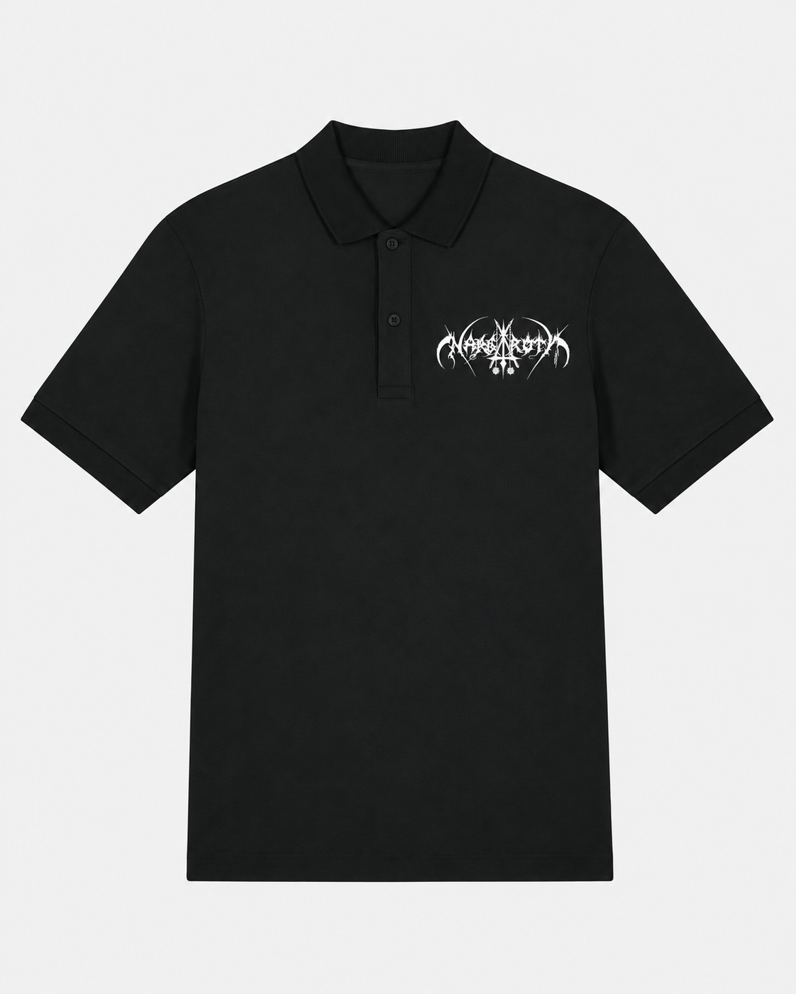 NARGAROTH | "Logo" | Black Embroidered Premium Polo Shirt | Men