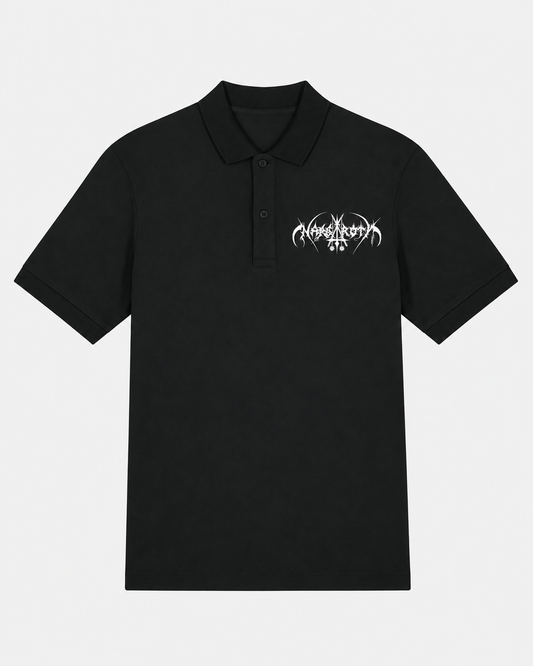 NARGAROTH | "Logo" | Black Embroidered Premium Polo Shirt | Men