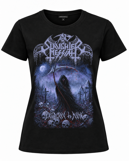 SLAUGHTER MESSIAH | "Exorcized To None" | Black Premium T-Shirt | Women / Ladies