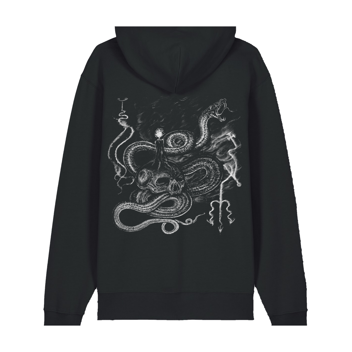 ASAGRAUM | "Snakes & Skull" | Black Premium Hoodie | Men / Women [Unisex]