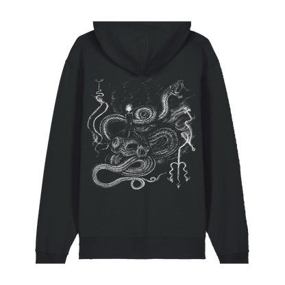 ASAGRAUM | "Snakes & Skull" | Black Premium Hoodie | Men / Women [Unisex]