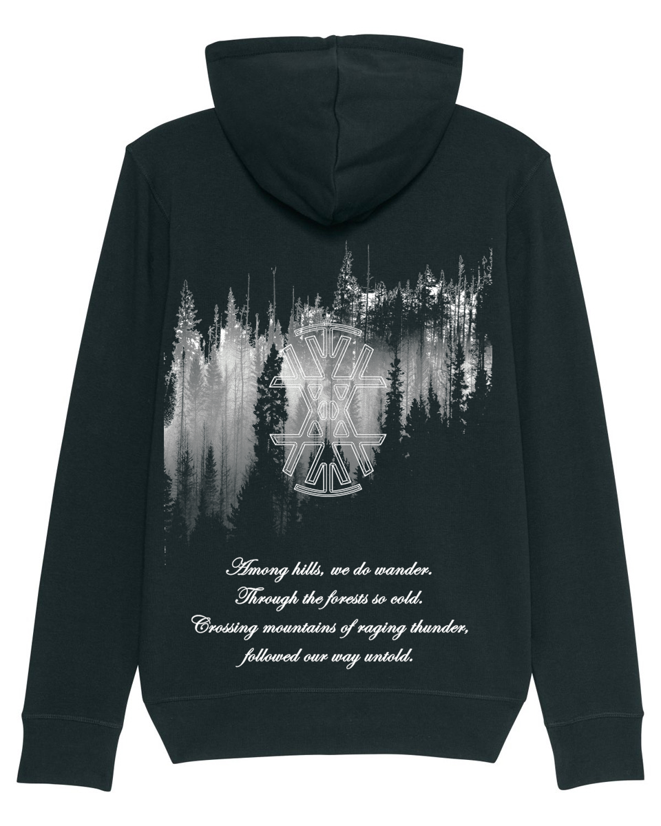 IN THE WOODS... | "Skogen" | Black Premium Hooded Zipper | Men / Women [Unisex]