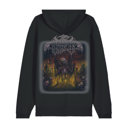 SLAUGHTER MESSIAH | "Cursed To The Pyre II" | Black Premium Hooded Zipper | Men / Women [Unisex]