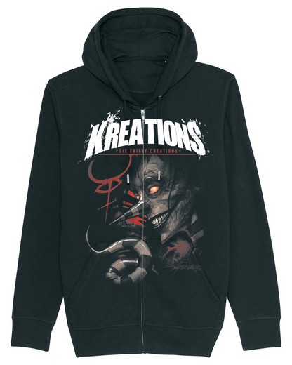 TOMMY LEE WENDTNER | "Laughing Jack" | Black Premium Hooded Zipper | Men / Women [Unisex]