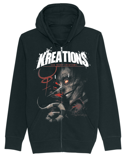 TOMMY LEE WENDTNER | "Laughing Jack" | Black Premium Hooded Zipper | Men / Women [Unisex]
