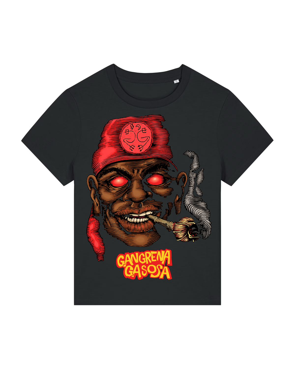 GANGRENA GASOSA | "O SACI" | Black Premium T-Shirt | Women / Ladies