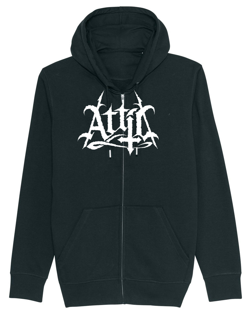 ATTIC | "Logo" | Black Premium Hooded Zipper | Men / Women [Unisex]