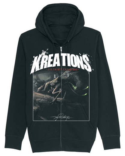 TOMMY LEE WENDTNER | "Micro Monster" | Black Premium Hooded Zipper | Men / Women [Unisex]