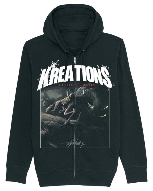 TOMMY LEE WENDTNER | "Micro Monster" | Black Premium Hooded Zipper | Men / Women [Unisex]