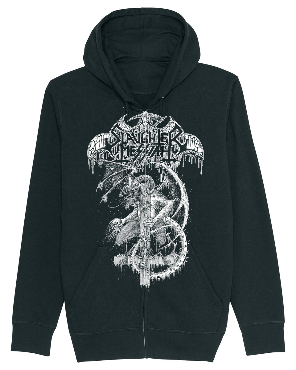 SLAUGHTER MESSIAH | "Putrid Invocation" | Black Premium Hooded Zipper | Men / Women [Unisex]