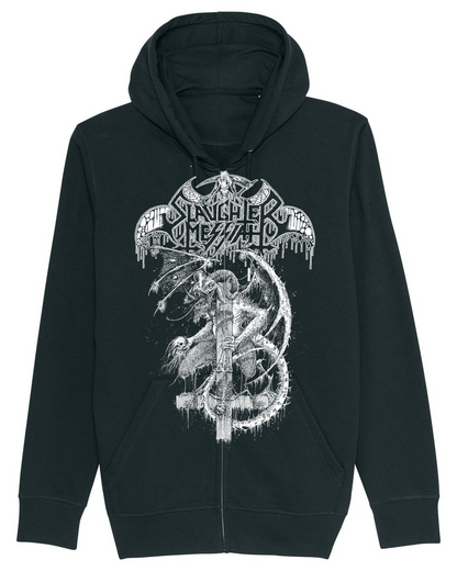 SLAUGHTER MESSIAH | "Putrid Invocation" | Black Premium Hooded Zipper | Men / Women [Unisex]