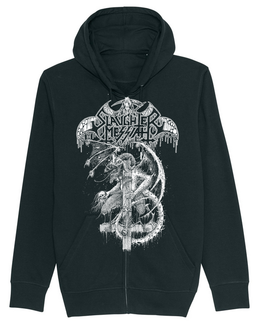 SLAUGHTER MESSIAH | "Putrid Invocation" | Black Premium Hooded Zipper | Men / Women [Unisex]