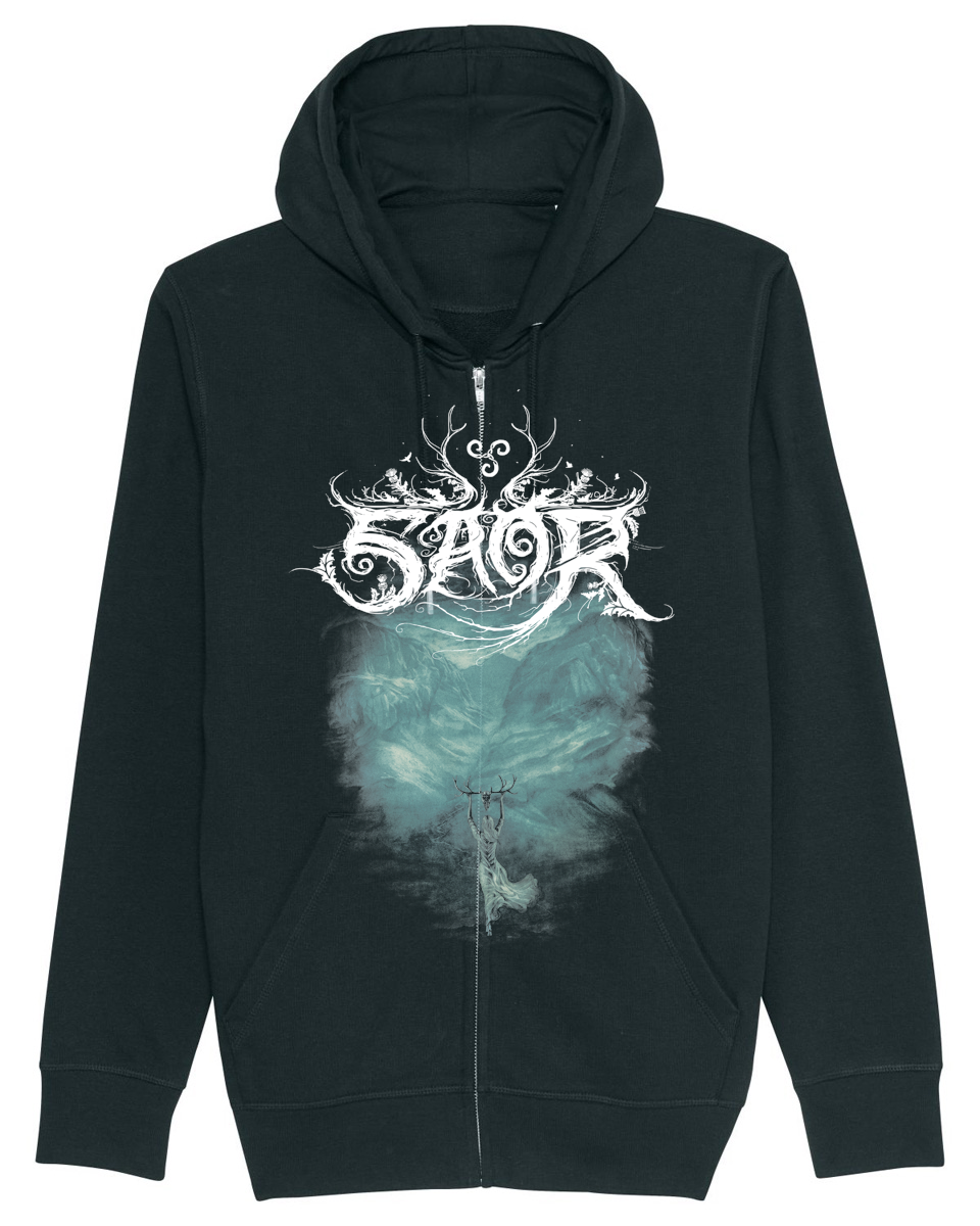 SAOR | "Mountains" | Black Premium Hooded Zipper | Men / Women [Unisex]