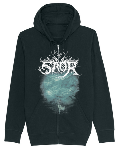SAOR | "Mountains" | Black Premium Hooded Zipper | Men / Women [Unisex]