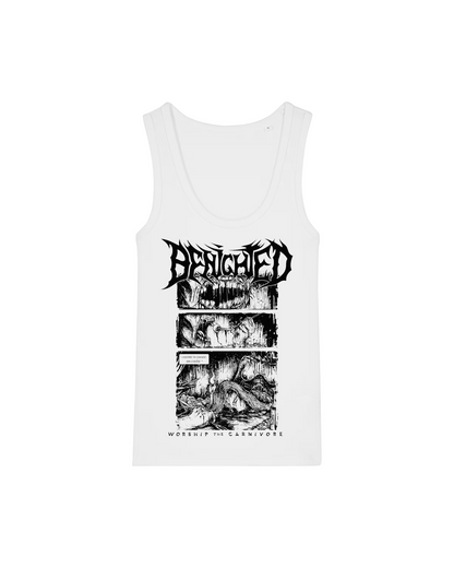 BENIGHTED | "Carnivore" | White Premium Tanktop | Women / Ladies