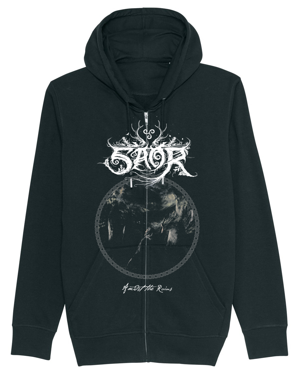 SAOR | "Amidst The Ruins" | Black Premium Hooded Zipper | Men / Women [Unisex]