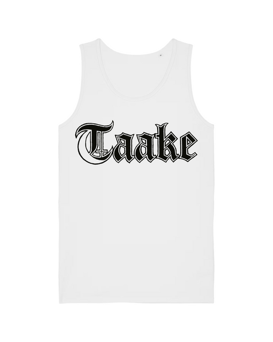 TAAKE | "Svart Logo" | White Premium Tanktop | Men