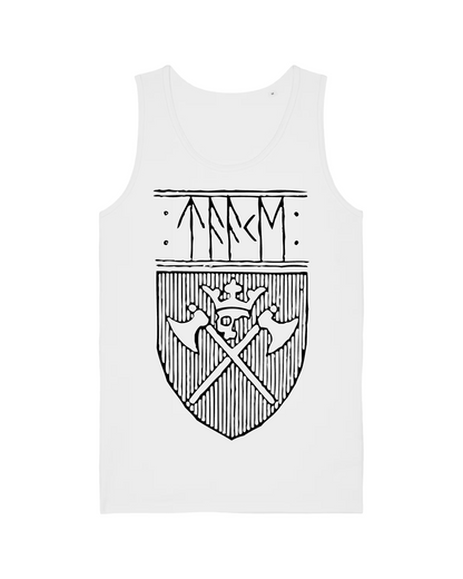 TAAKE | "Logo & Skjold" | White Premium Tanktop | Men