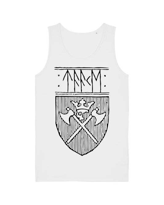 TAAKE | "Logo & Skjold" | White Premium Tanktop | Men