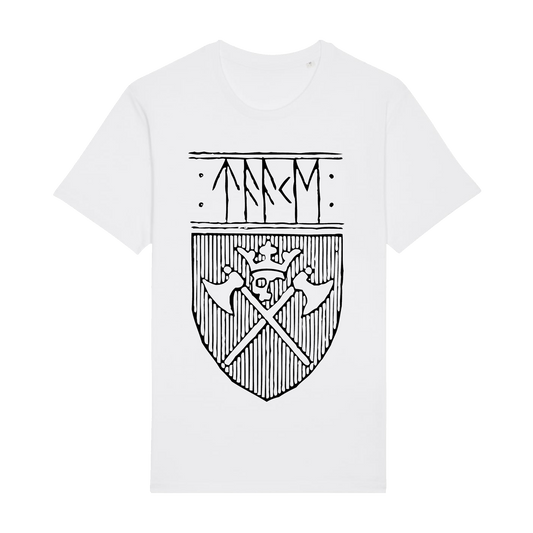 TAAKE | "Logo & Skjold" | White Premium T-Shirt | Men