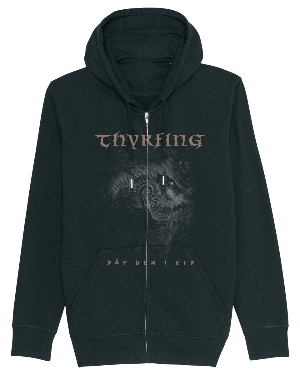 THYRFING | "Döp Dem I Eld" | Black Premium Hooded Zipper | Men / Women [Unisex]