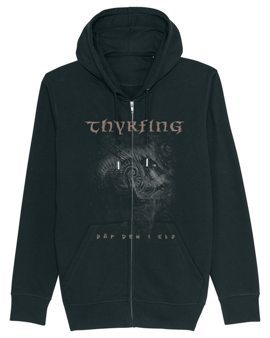 THYRFING | "Döp Dem I Eld" | Black Premium Hooded Zipper | Men / Women [Unisex]