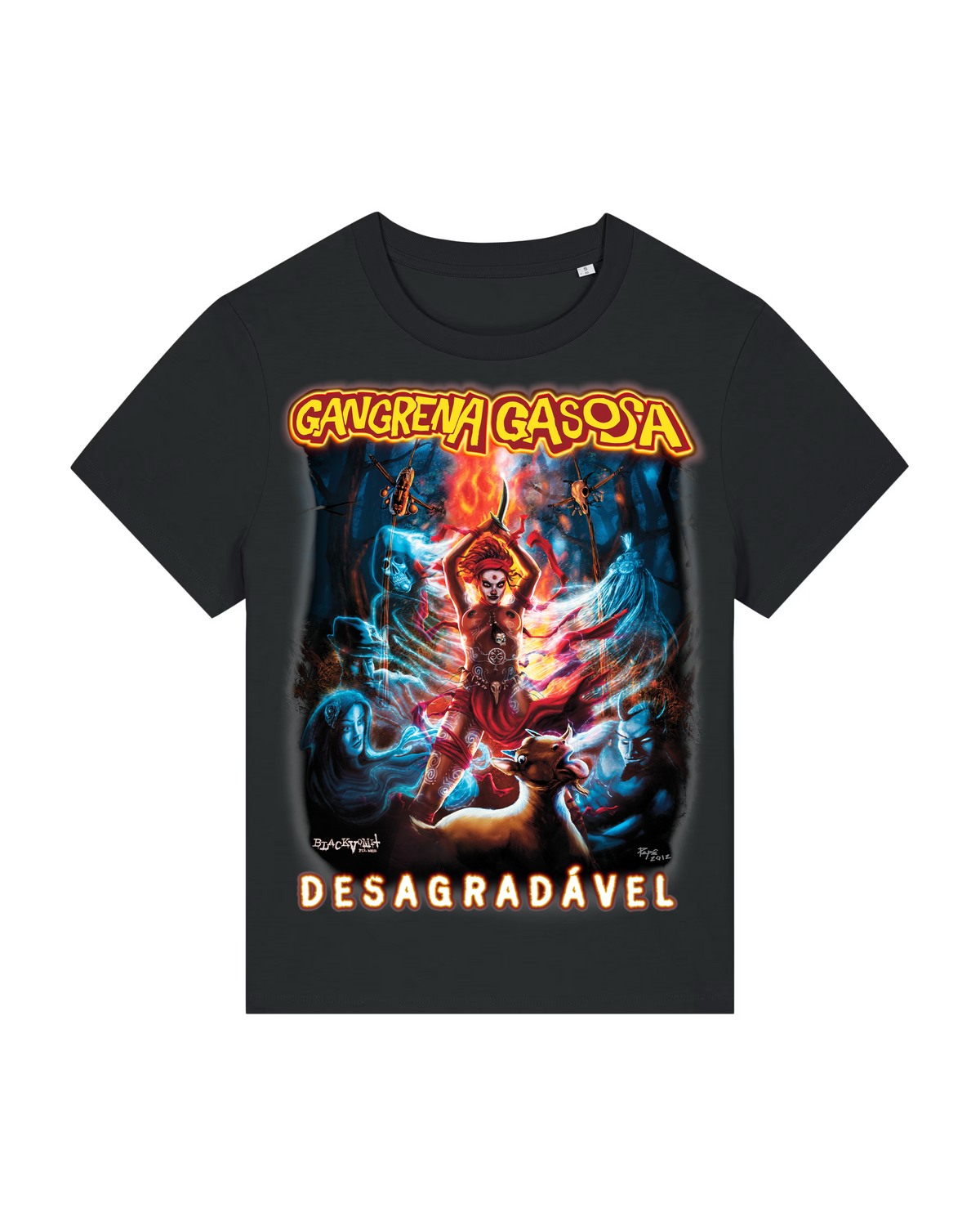 GANGRENA GASOSA | "DESAGRADÁVEL" | Black Premium T-Shirt | Women / Ladies