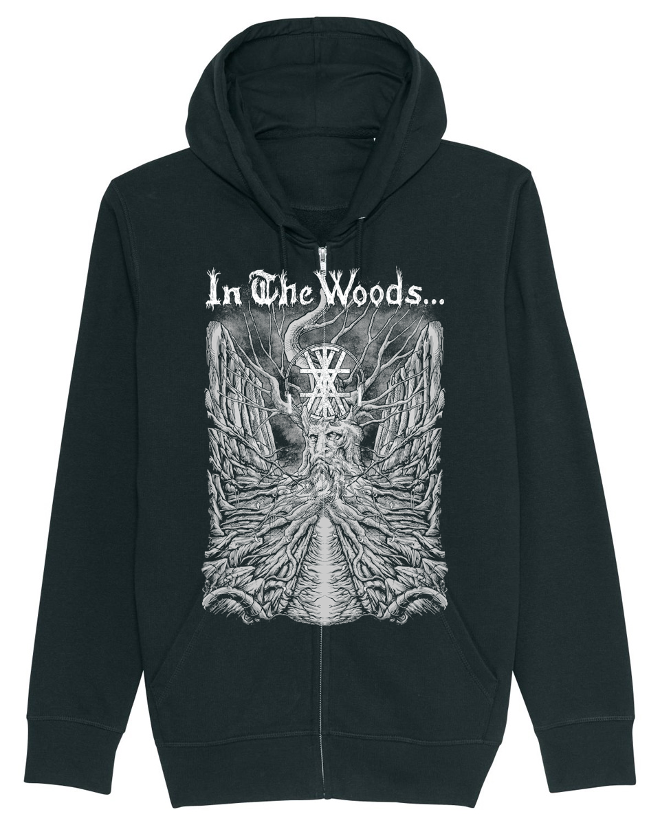 IN THE WOODS... | "Skogstur" | Black Premium Hooded Zipper | Men / Women [Unisex]