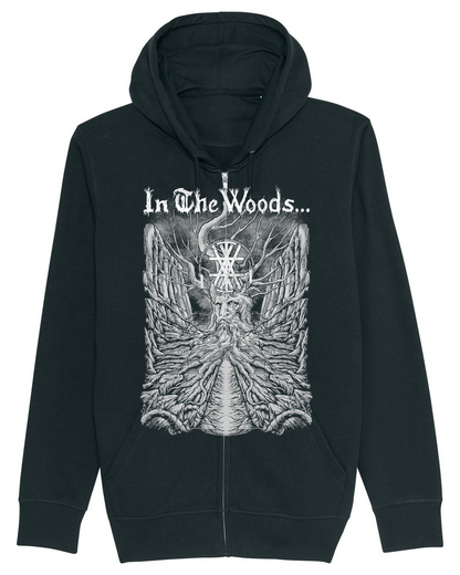 IN THE WOODS... | "Skogstur" | Black Premium Hooded Zipper | Men / Women [Unisex]