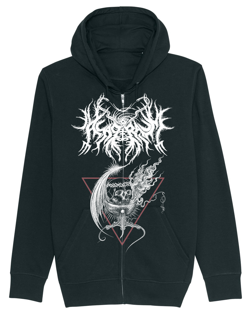ASAGRAUM | "Triangle" | Black Premium Hooded Zipper | Men / Women [Unisex]