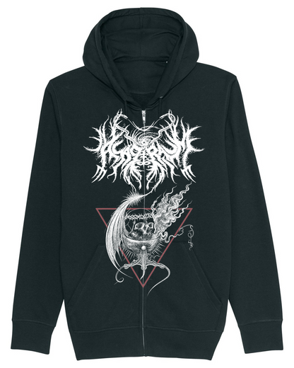 ASAGRAUM | "Triangle" | Black Premium Hooded Zipper | Men / Women [Unisex]