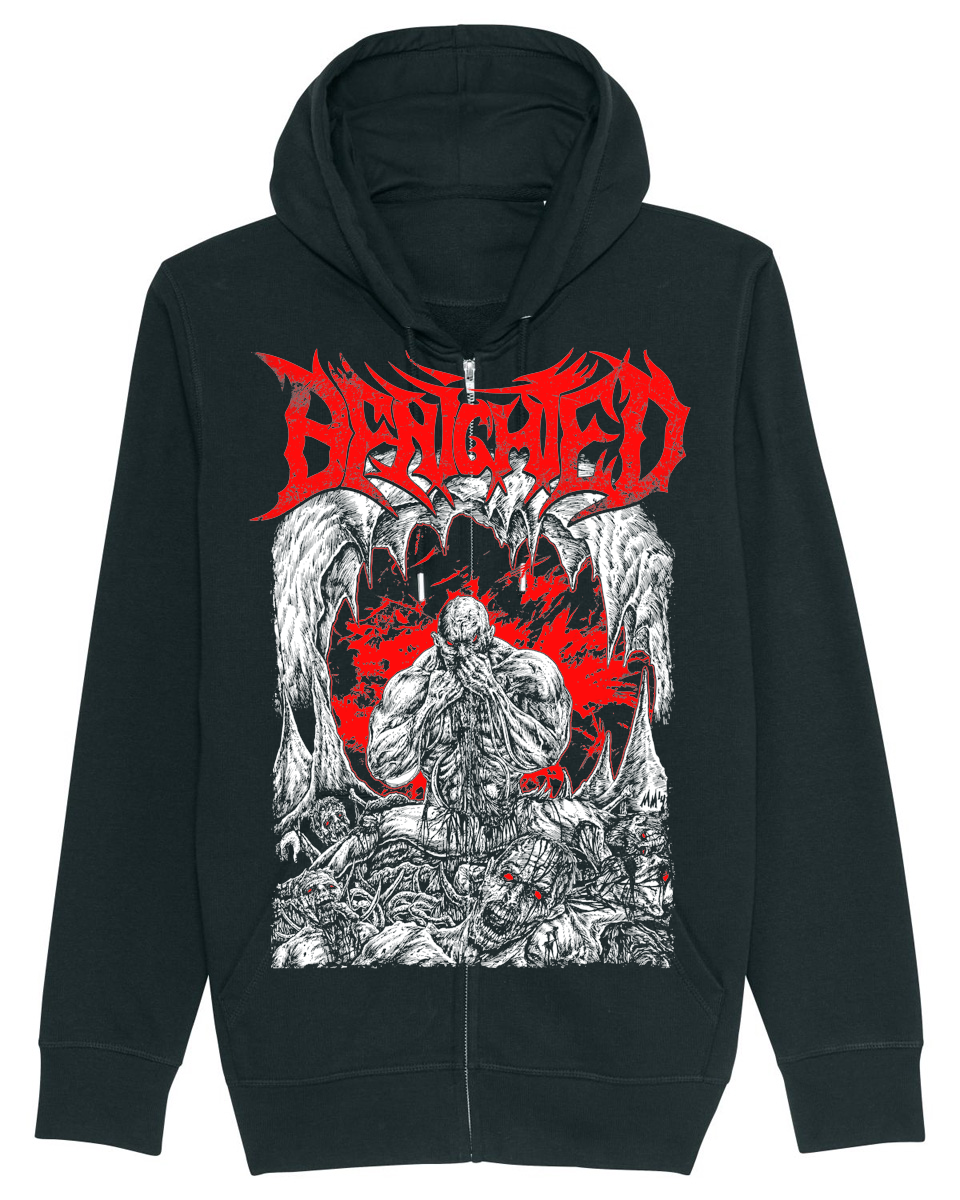 BENIGHTED | "Devour" | Black Premium Hooded Zipper | Men / Women [Unisex]