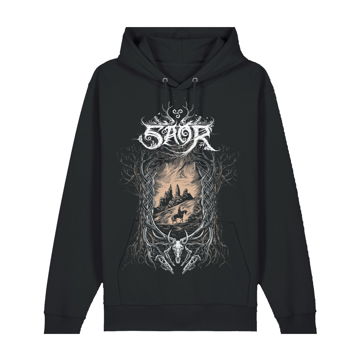 SAOR | "The Wanderer" | Black Premium Hoodie | Men / Women [Unisex]