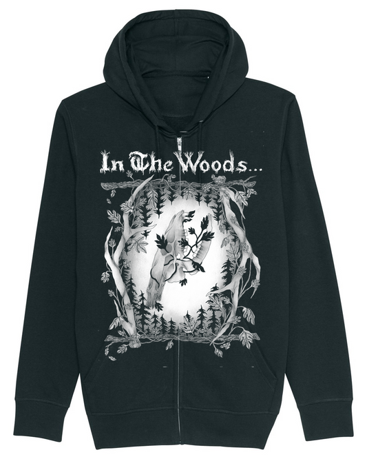 IN THE WOODS... | "Beinrester" | Black Premium Hooded Zipper | Men / Women [Unisex]