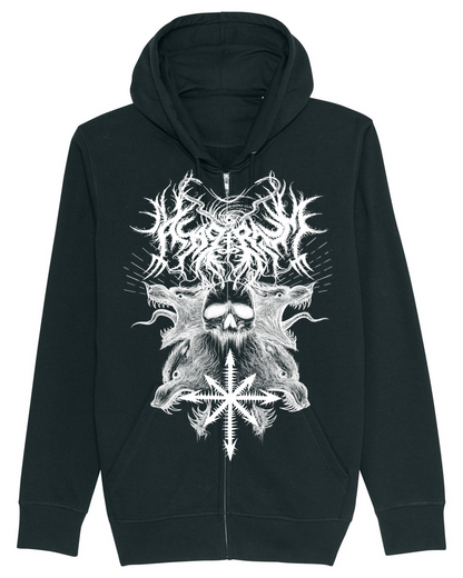 ASAGRAUM | "Wolves" | Black Premium Hooded Zipper | Men / Women [Unisex]