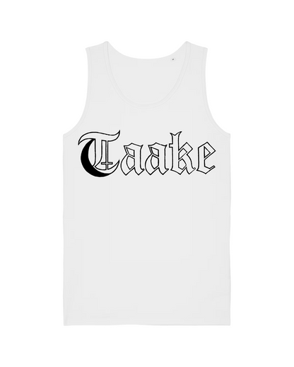 TAAKE | "Svart Logo" | White Premium Tanktop | Men