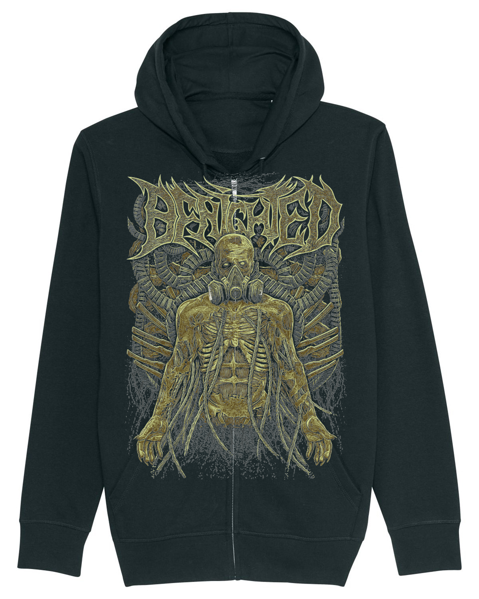 BENIGHTED | "Gazmask" | Black Premium Hooded Zipper | Men / Women [Unisex]