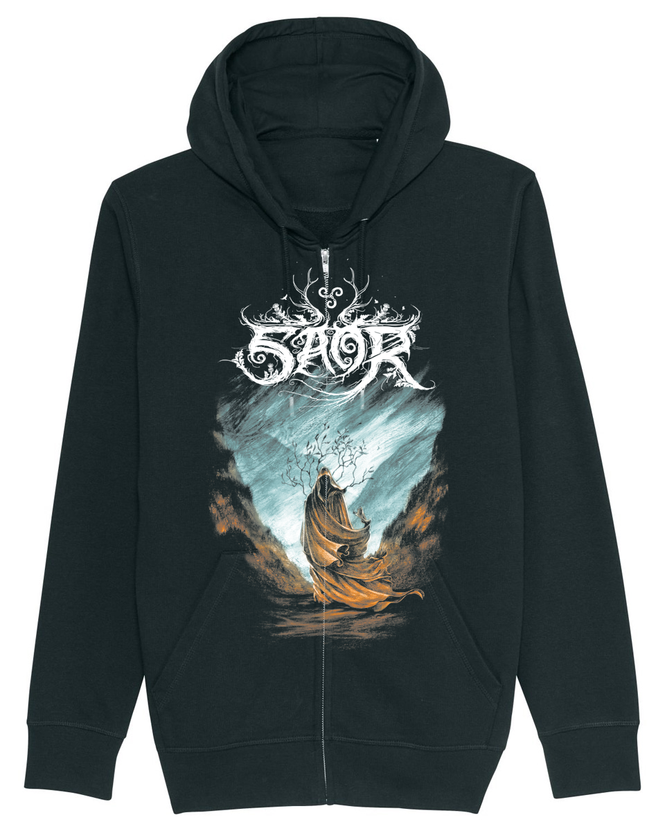 SAOR | "Ghillie Dhu" | Black Premium Hooded Zipper | Men / Women [Unisex]