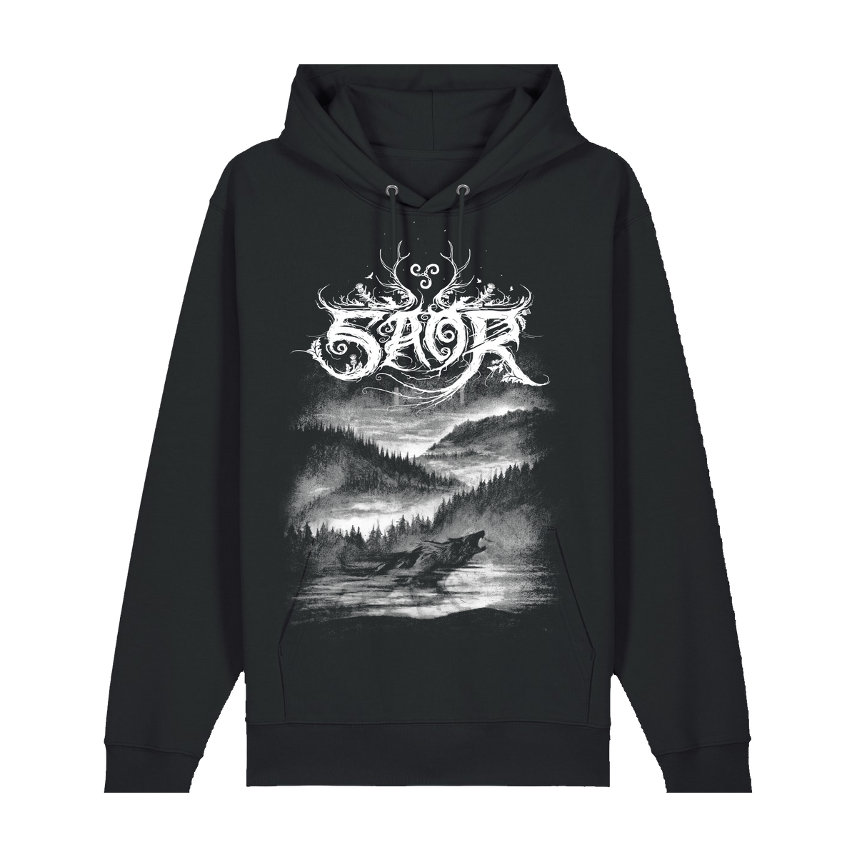 SAOR | "Wolf" | Black Premium Hoodie | Men / Women [Unisex]