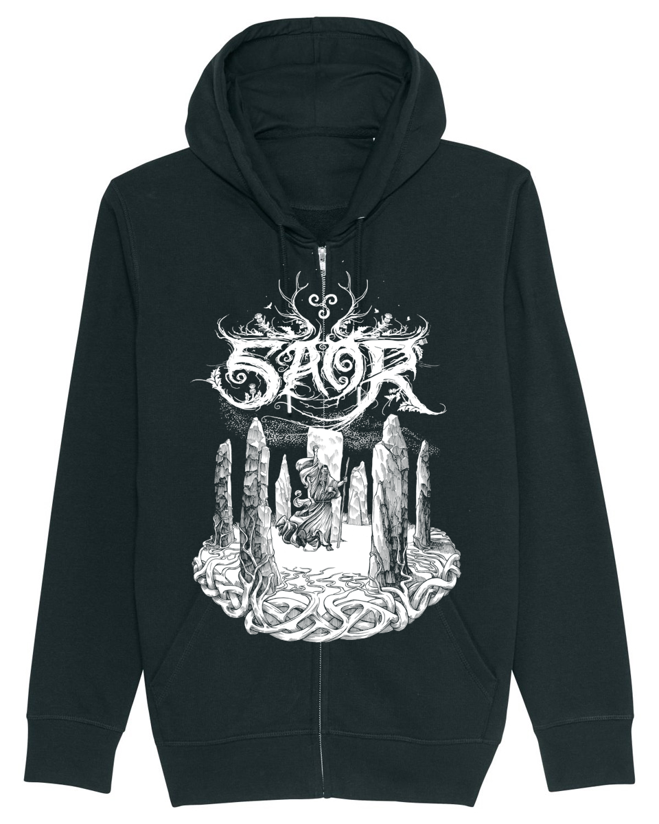SAOR | "Stones" | Black Premium Hooded Zipper | Men / Women [Unisex]