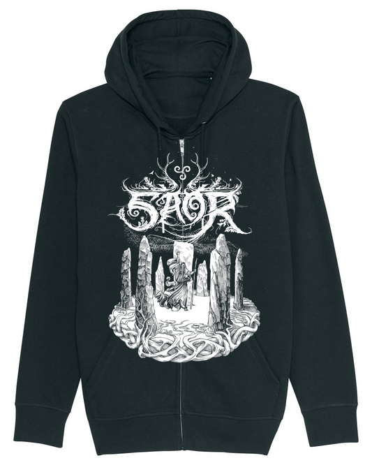 SAOR | "Stones" | Black Premium Hooded Zipper | Men / Women [Unisex]