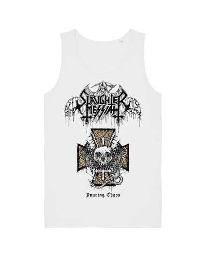 SLAUGHTER MESSIAH | "Pouring Chaos" | White Premium Tanktop | Men
