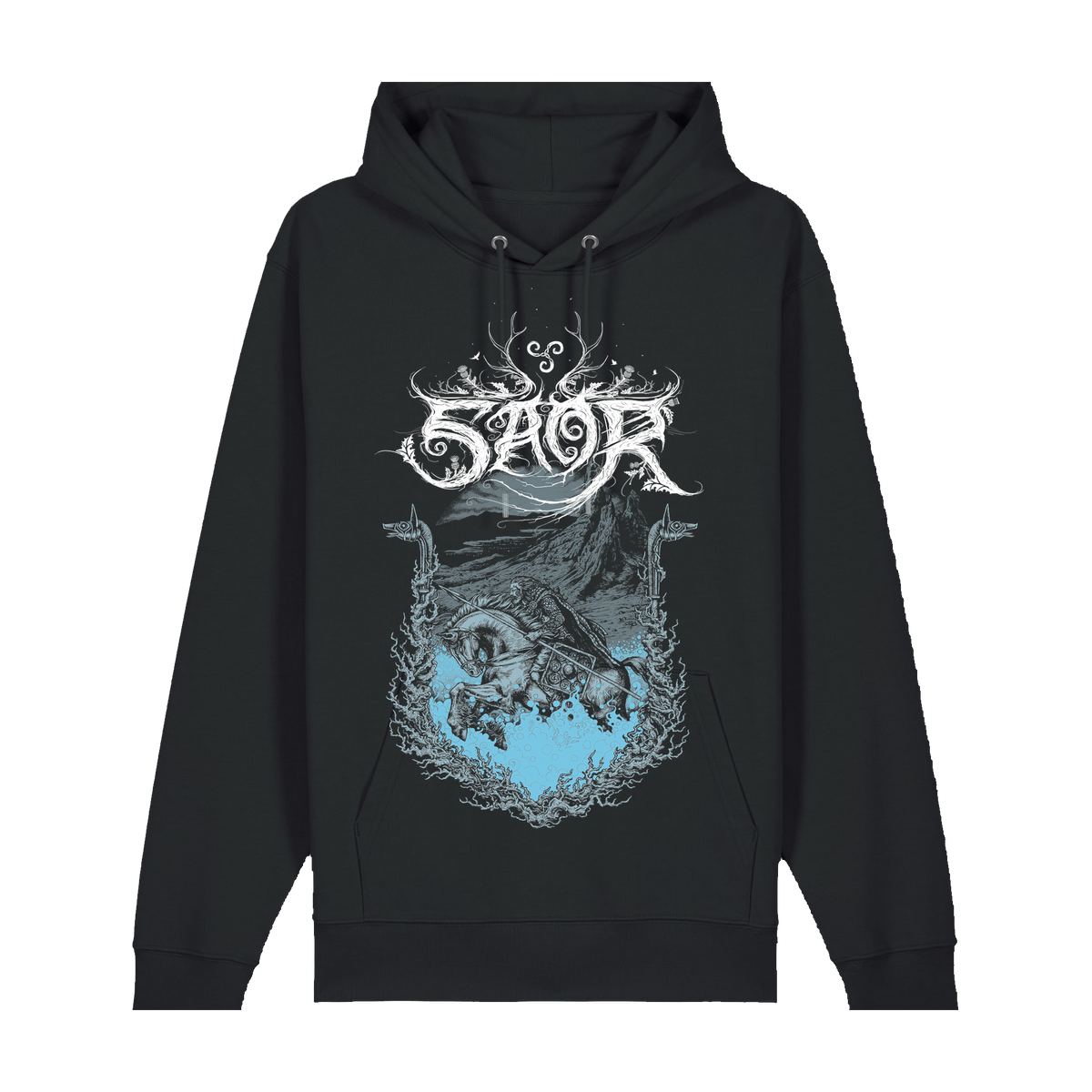SAOR | "Call Of The Carnyx" | Black Premium Hoodie | Men / Women [Unisex]