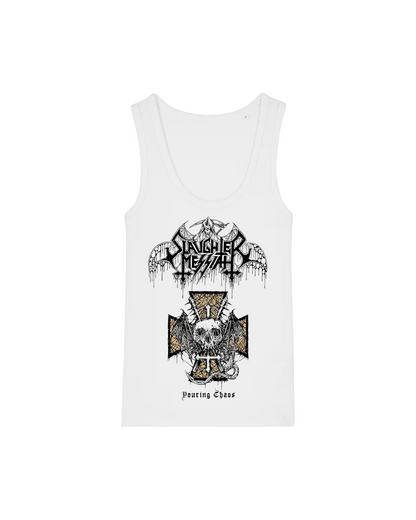 SLAUGHTER MESSIAH | "Pouring Chaos" | White Premium Tanktop | Women / Ladies