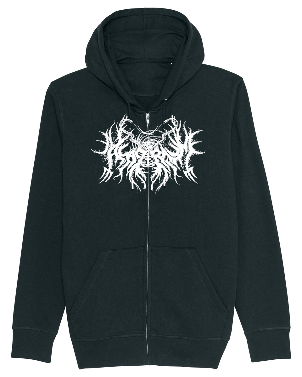ASAGRAUM | "Logo" | Black Premium Hooded Zipper | Men / Women [Unisex]