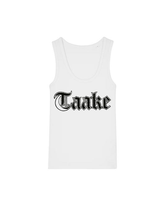 TAAKE | "Svart Logo" | White Premium Tanktop | Women / Ladies